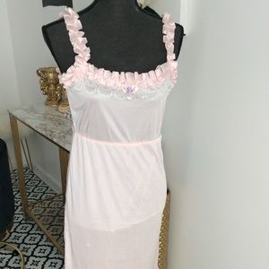 Vintage nightgown pink slip dress
